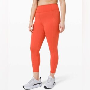 Lululemon Women’s Invigorate High-Rise Tight, 25” Inseam, 3-Pocket, Color Brick